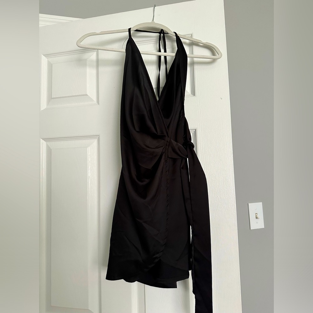 PLT black Wrap Dress